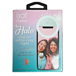 iJoy HALO Rechargeable Clip on Selfie Ring Lights Adjustable Lighting